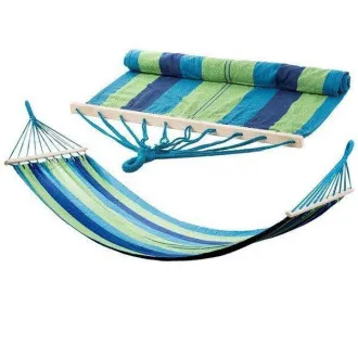 Hamac din bumbac 270x80cm, pentru o persoană, capacitate de încărcare 130kg