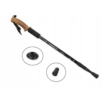 Bețe de trekking pentru nordic walking cu mâner ergonomic din plută, 135 cm, 2 buc.