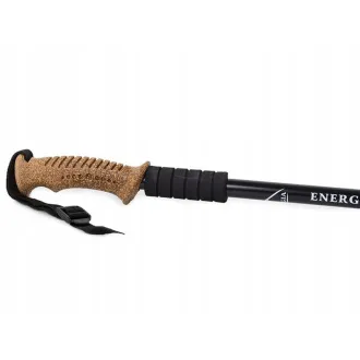 Bețe de trekking pentru nordic walking cu mâner ergonomic din plută, 135 cm, 2 buc.