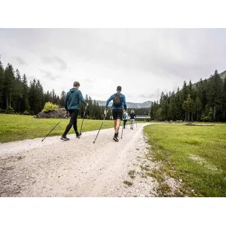 Bețe de trekking pentru nordic walking cu mâner ergonomic din plută, 135 cm, 2 buc.