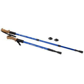 Bețe de trekking pentru nordic walking cu mâner ergonomic din plută, 135 cm, 2 buc.