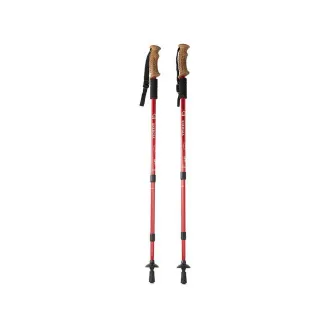 Bețe de trekking pentru nordic walking cu mâner ergonomic din plută, 135 cm, 2 buc.