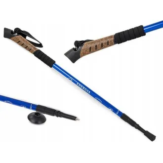 Bețe de trekking pentru mers nordic cu mâner din plută, 135 cm, 2 buc.