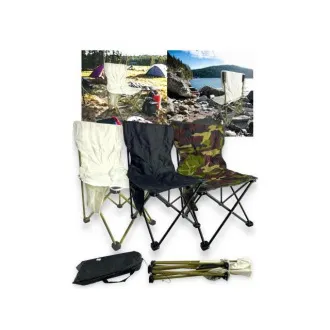Scaun pliabil mare de camping 40x40x68 cm