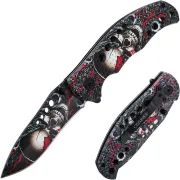 Cuțit tactic pliabil SKULL 20 cm