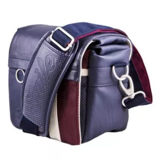 Geanta aparat foto, piele ecologica/poliester, albastra, Urban Nomad Wind S, cu curea, Smile, LA REDUCERE