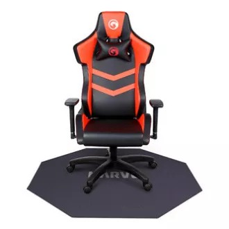 Covoraș pentru scaun de gaming, Marvo, GM02, 1100 x 1100 x 2 mm, negru, antiderapant, PRE-VÂNZARE