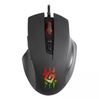 Mouse cu fir Defender Wolverine GM-700L RGB, negru, 12800 DPI