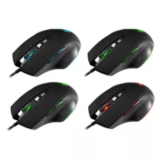 Mouse cu fir Defender Wolverine GM-700L RGB, negru, 12800 DPI
