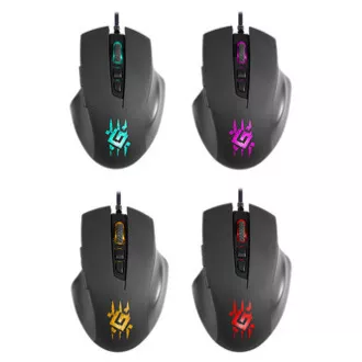 Mouse cu fir Defender Wolverine GM-700L RGB, negru, 12800 DPI