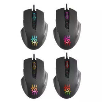 Mouse cu fir Defender Wolverine GM-700L RGB, negru, 12800 DPI