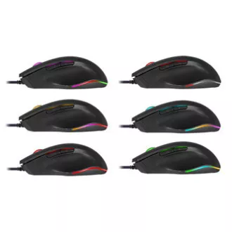 Mouse cu fir Defender Wolverine GM-700L RGB, negru, 12800 DPI