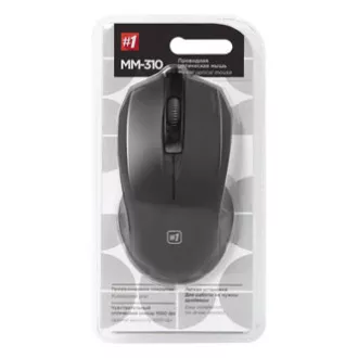 Mouse cu fir Defender MM-310, negru, 1000 DPI