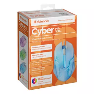 Mouse cu fir Defender Cyber MB-560L, alb, 1200DPI