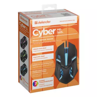 Mouse cu fir Defender Cyber MB-560L, negru, 1200DPI Mouse cu fir Defender Cyber MB-560L, negru, 1200DPI