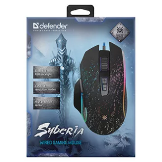Mouse cu fir Defender Syberia GM-680L, negru, 3200 DPI