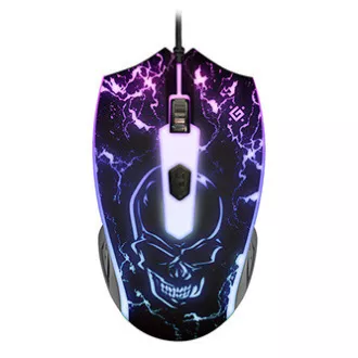 Mouse cu fir, Defender Overmatch GM-069, negru, optic, 2400 DPI, REDUCERE