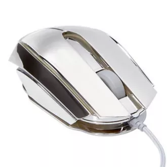 Mouse cu fir E-blue MOOD, argintiu, 2400 DPI, e-box