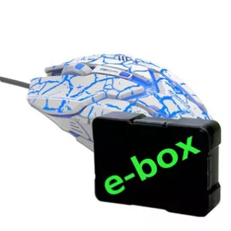 Mouse cu fir E-blue Auroza Gaming, alb, 4000DPI, e-box