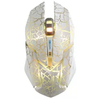Mouse cu fir E-blue Auroza Gaming, alb, 4000DPI, e-box