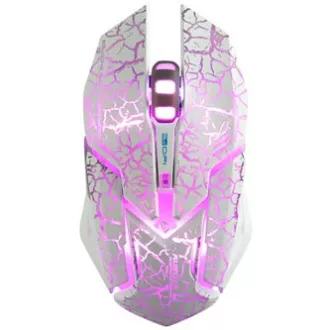 Mouse cu fir E-blue Auroza Gaming, alb, 4000DPI, e-box