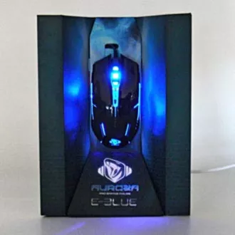 Mouse cu fir E-blue Auroza G, negru, 3000DPI