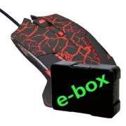Mouse cu fir E-blue Mazer Pro, negru-roșu, 2500DPI, e-box