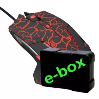 Mouse cu fir E-blue Mazer Pro, negru-roșu, 2500DPI, e-box