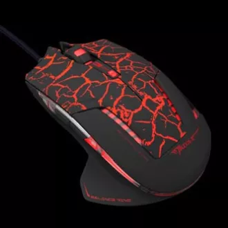 Mouse cu fir E-blue Mazer Pro, negru-roșu, 2500DPI, e-box