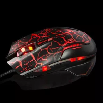 Mouse cu fir E-blue Mazer Pro, negru-roșu, 2500DPI, e-box
