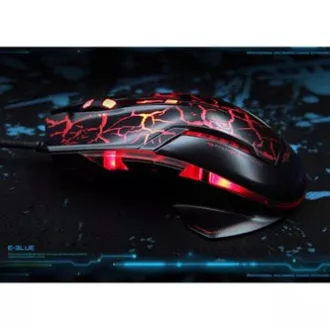 Mouse cu fir E-blue Mazer Pro, negru-roșu, 2500DPI, e-box