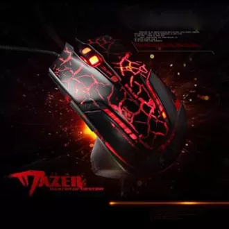 Mouse cu fir E-blue Mazer Pro, negru-roșu, 2500DPI, e-box