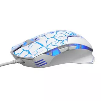 Mouse cu fir E-blue Mazer Pro, alb-albastru, 2500DPI, e-box