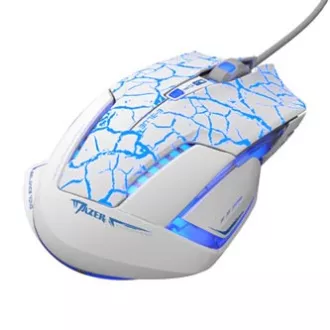 Mouse cu fir E-blue Mazer Pro, alb-albastru, 2500DPI, e-box