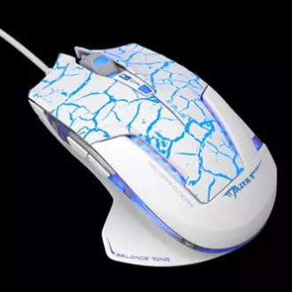 Mouse cu fir E-blue Mazer Pro, alb-albastru, 2500DPI, e-box