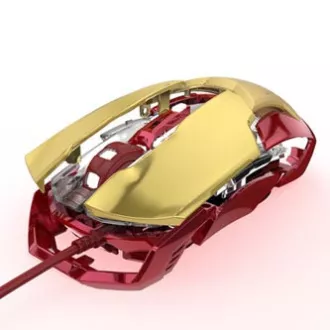 Mouse cu fir E-blue IRON MAN ARMOR EMS610, auriu, 4000DPI