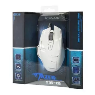 Mouse cu fir E-blue Mazer, alb, 2500 DPI