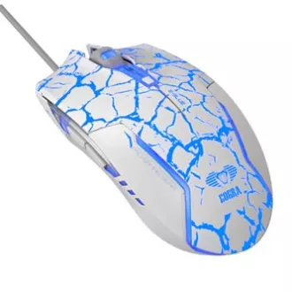 Mouse cu fir E-blue Cobra, alb-albastru, 2500DPI, e-box