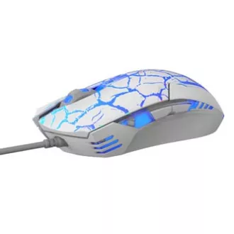 Mouse cu fir E-blue Cobra, alb-albastru, 2500DPI, e-box