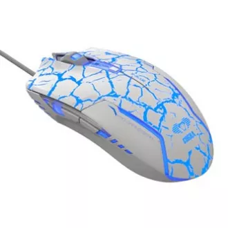 Mouse cu fir E-blue Cobra, alb-albastru, 2500DPI, e-box