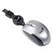 Mouse cu fir Genius Micro Traveler V2, argintiu, 1200 DPI