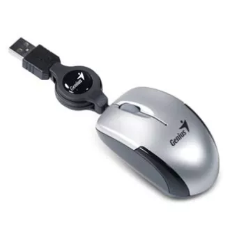 Mouse cu fir Genius Micro Traveler V2, argintiu, 1200 DPI Mouse cu fir Genius Micro Traveler V2, argintiu, 1200 DPI