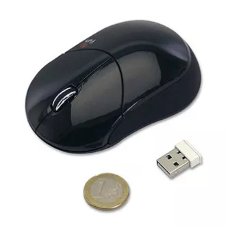 Mouse wireless Logo Fun, negru, 1000DPI Mouse wireless Logo Fun, negru, 1000DPI