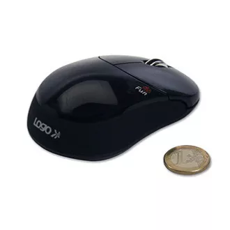 Mouse wireless Logo Fun, negru, 1000DPI Mouse wireless Logo Fun, negru, 1000DPI