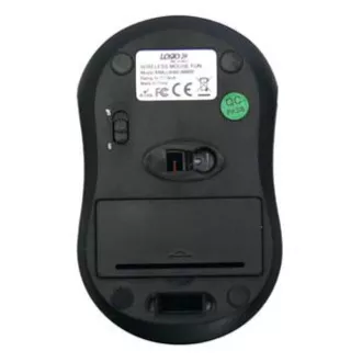 Mouse wireless Logo Fun, negru, 1000DPI Mouse wireless Logo Fun, negru, 1000DPI