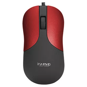 Mouse cu fir Marvo DMS002RD, negru-roșu, 1200DPI