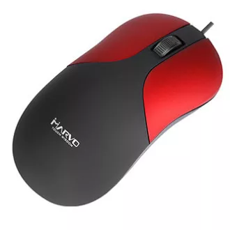 Mouse cu fir Marvo DMS002RD, negru-roșu, 1200DPI