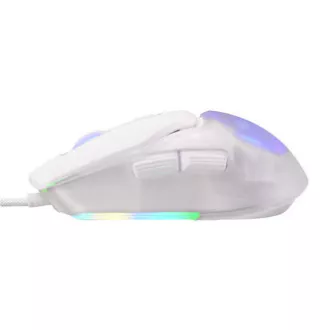 Mouse cu fir Marvo FIT LITE G1, alb, 12000DPI, + CADOU