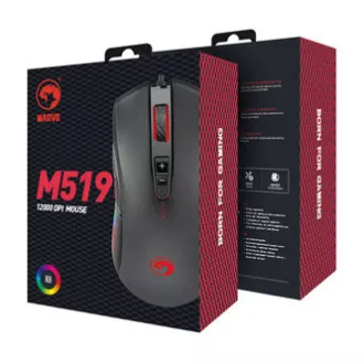 Mouse cu fir Marvo M519, negru, 12000 DPI