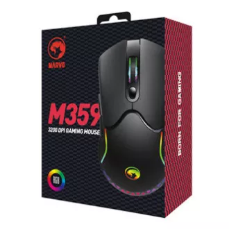 Mouse cu fir Marvo M359, negru, 3200 DPI Mouse cu fir Marvo M359, negru, 3200 DPI